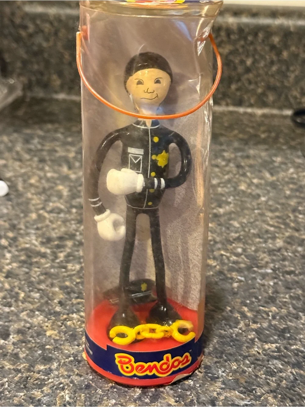 Vintage 1999 Bendos Sgt. Bookem Cruiser Cop Bendy Figure NIB NOS Toy